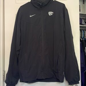 Nike Black Windbreaker High Collar Athletic Jacket